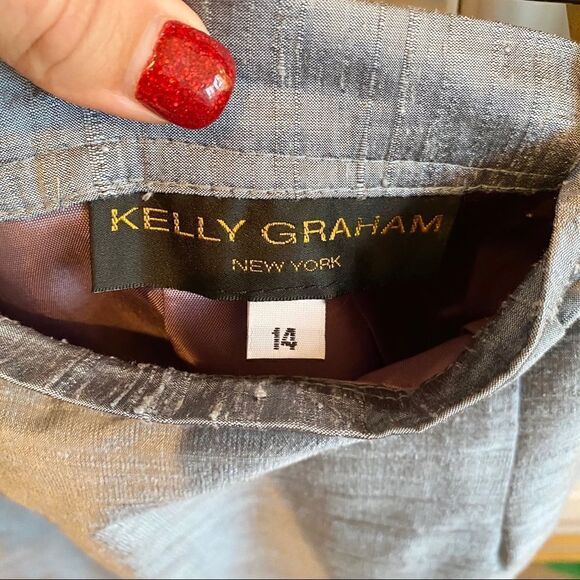 Vintage Kelly Graham New York Silk Skirt Lined EUC - Picture 3 of 4
